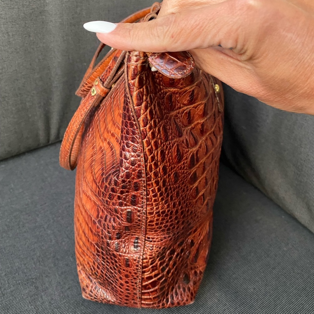 Brahmin Leather Croc Tote. - Picture 5 of 8